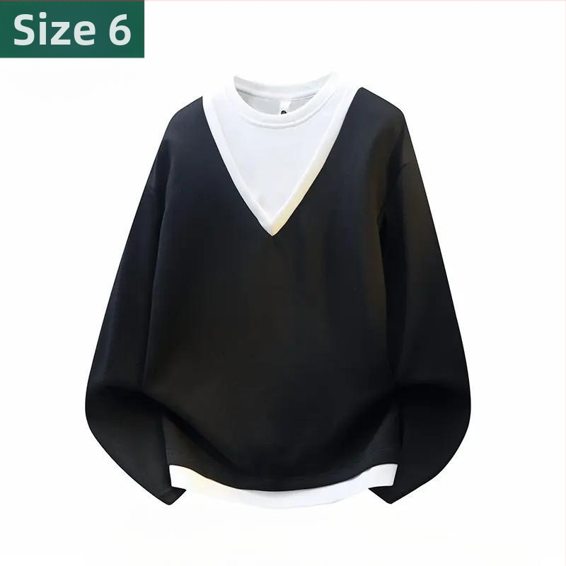 Vyrų ilgų rankovių marškiniai, fiktyvus dviejų dalių dizainas, laisvas kirpimas, apvalus kaklas, pieno baltymų pluoštas