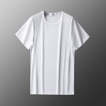 Tričko, priedušný polyester, jednofarebné, krátke rukávy, kruhový výstrih, voľný strih, na leto