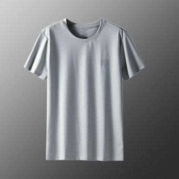 Tričko, priedušný polyester, jednofarebné, krátke rukávy, kruhový výstrih, voľný strih, na leto
