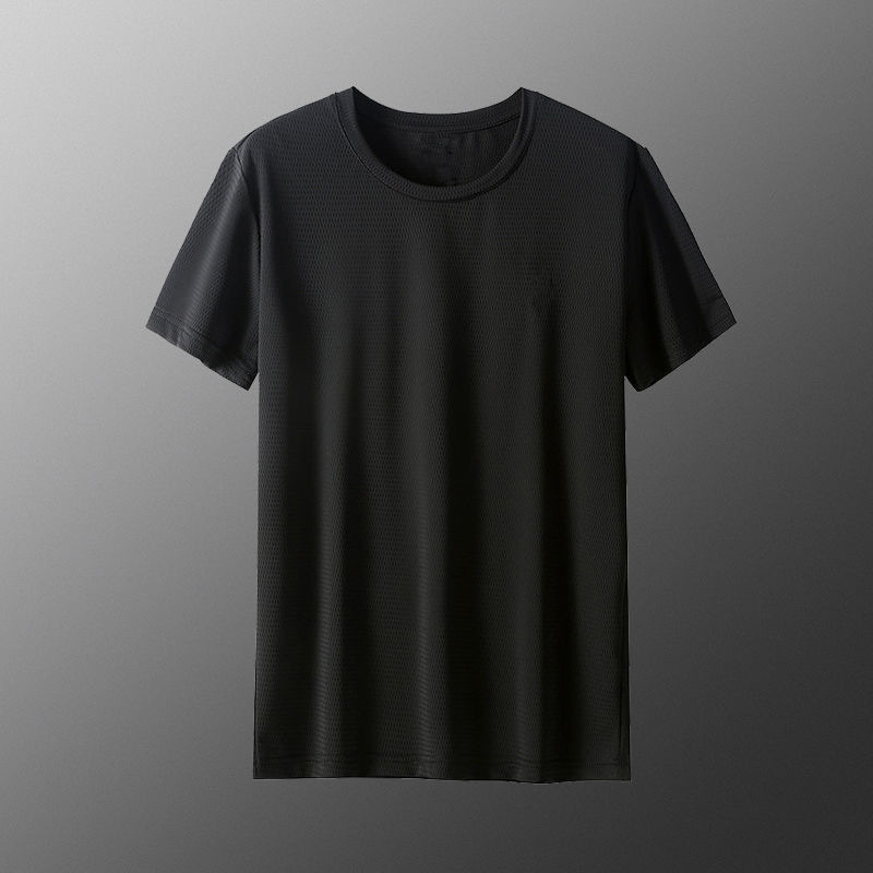 Tričko, priedušný polyester, jednofarebné, krátke rukávy, kruhový výstrih, voľný strih, na leto