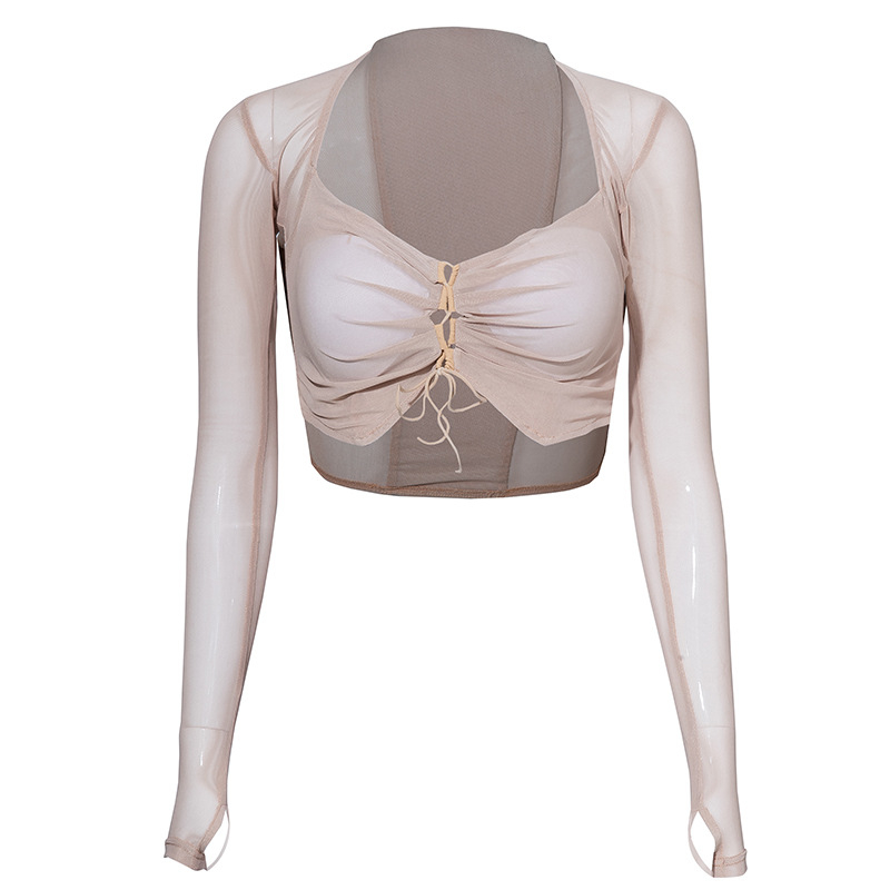 Latīņu deju praktiskais tops ar frančisku kvadrātveida apkakli, kokvilnas-elastāna maisījums 50–70%, stils Cold Wind Street Hipster