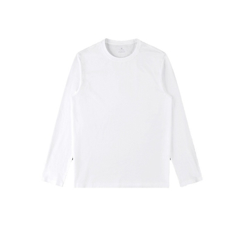 Meeste antibakteriaalne puuvillane kapuutsiga pika varrukaga T-särk, baaskiht, vaba lõige, sügis 2023