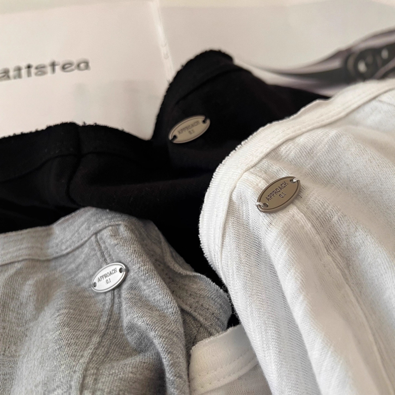 Pamut-elasztán keverékű póló, kerek nyak, hosszú ujjú, laza fazon