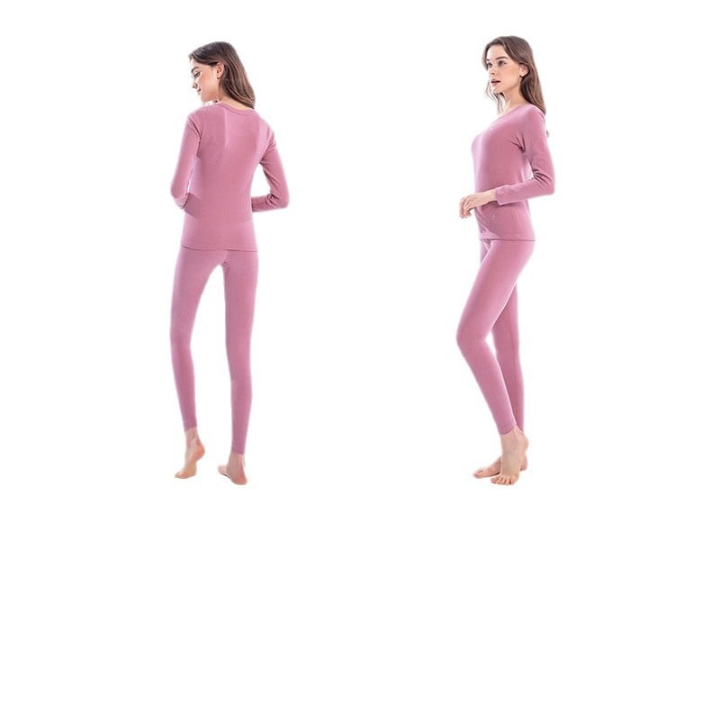 Sieviešu termiskā bāzes komplekts ar apaļu kaklu, galvenais audums: poliesteris 87,3%, mērena siltums, auduma svars 181–200 g/m², vienkāršs slānis