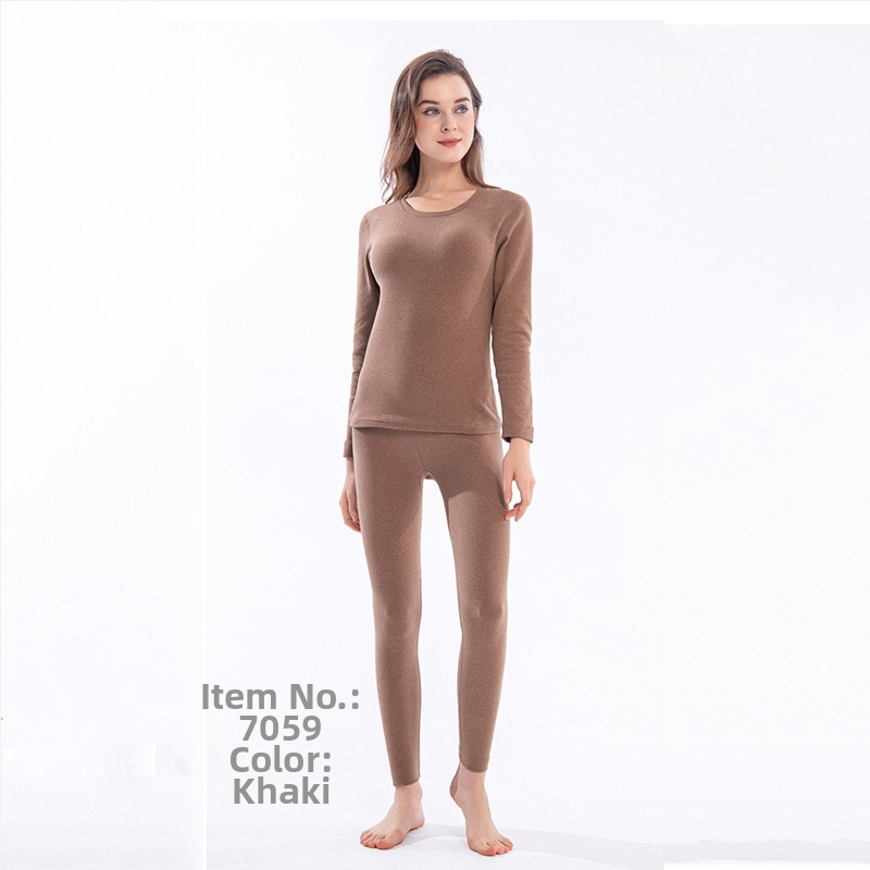 Dámsky termálny základný set s okrúhlym výstrihom — jednovrstvový, stredná tepelná izolácia, polyester 181-200 g/m² (87,3%), štíhla silueta