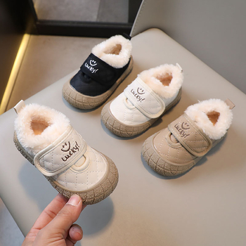 Dječje cipele s fleece podstavom za 0–2 godine, zimske cipele za bebe, mekani protuklizni đon