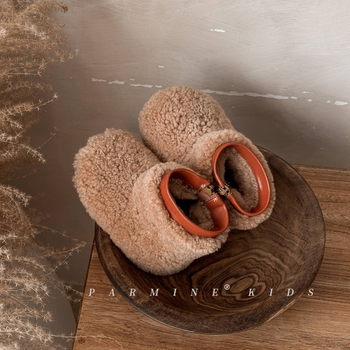 Ghete de gleznă din lână, căptușite cu fleece, iarna 2025, pentru copii 1-6 ani