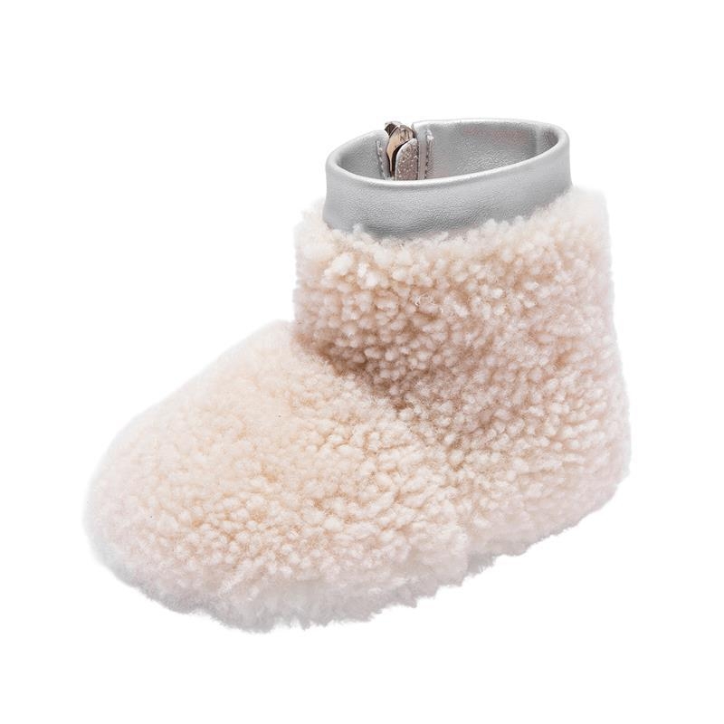 Ghete de gleznă din lână, căptușite cu fleece, iarna 2025, pentru copii 1-6 ani