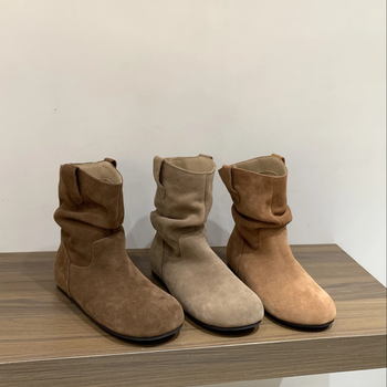 Ženske Martin čizme od teleće kože, unutarnje povećanje visine, niski potpetica 1–3 cm, mikrovlakna podstava, ulošak od prirodne kože