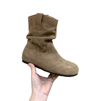 Ženske Martin čizme od teleće kože, unutarnje povećanje visine, niski potpetica 1–3 cm, mikrovlakna podstava, ulošak od prirodne kože