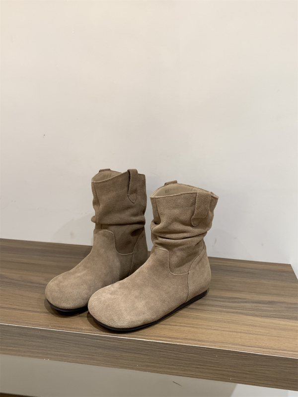 Ženske Martin čizme od teleće kože, unutarnje povećanje visine, niski potpetica 1–3 cm, mikrovlakna podstava, ulošak od prirodne kože