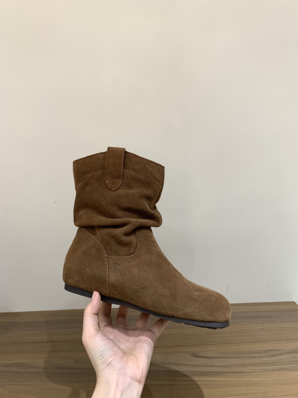 Ženske Martin čizme od teleće kože, unutarnje povećanje visine, niski potpetica 1–3 cm, mikrovlakna podstava, ulošak od prirodne kože