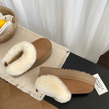 Tatzler ženske zimske čizme s debelim potplatom, gornji dio od teleće kože, vunena postava, EVA potplat, kratka visina, zima 2025