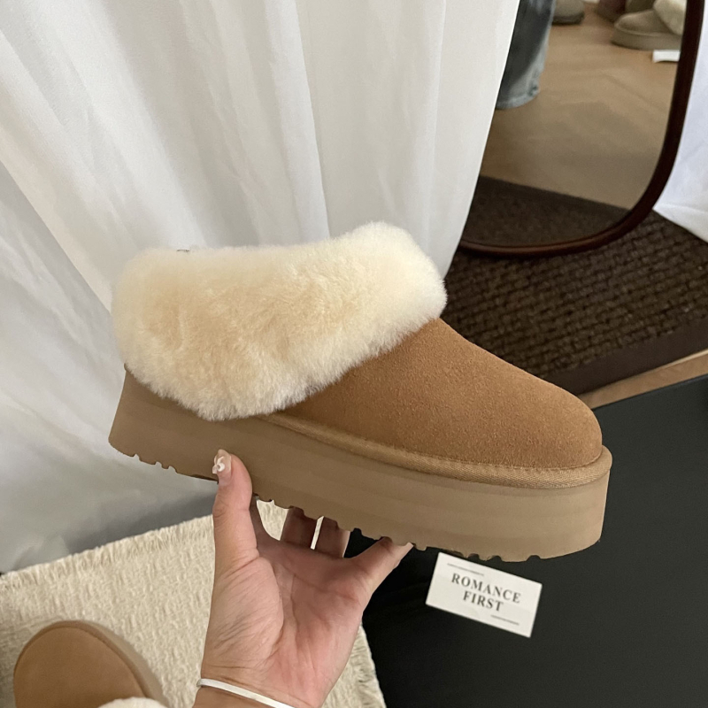 Tatzler ženske zimske čizme s debelim potplatom, gornji dio od teleće kože, vunena postava, EVA potplat, kratka visina, zima 2025