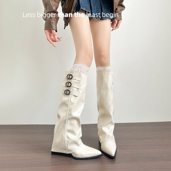 Martin čizme s PU gornjim dijelom, gumom đonom, do sredine potkoljenice, bez kopčanja, visina peta 3–5 cm