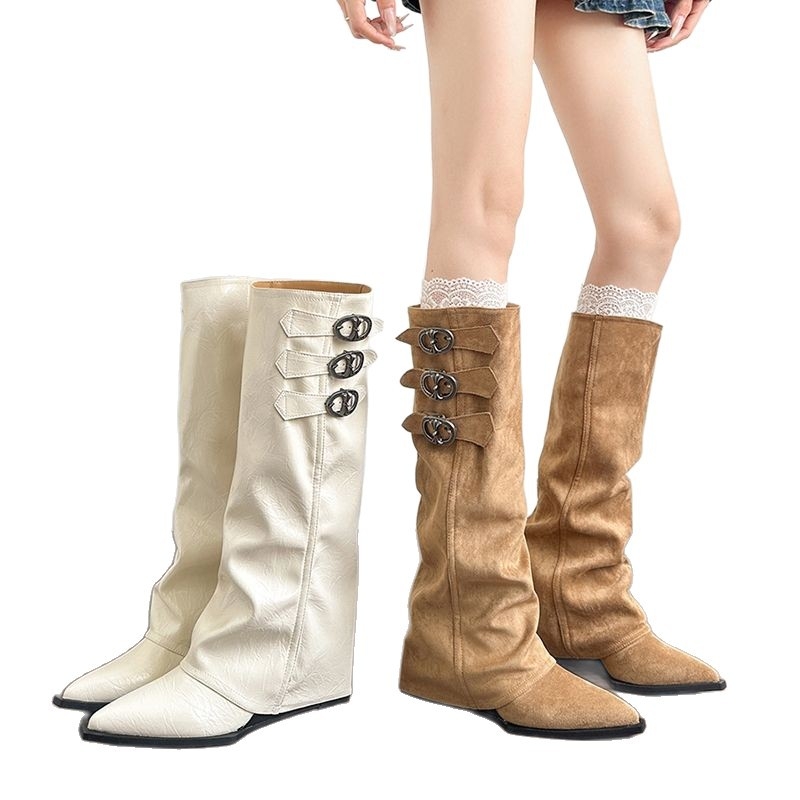 Martin čizme s PU gornjim dijelom, gumom đonom, do sredine potkoljenice, bez kopčanja, visina peta 3–5 cm