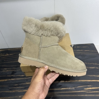 Cizme de iarnă pentru femei, Cataramă din corn, Înălțime mare, Exterior din piele de miel, Căptușeală din lână, Talpă din cauciuc, Fermoar lateral, Iarnă 2025