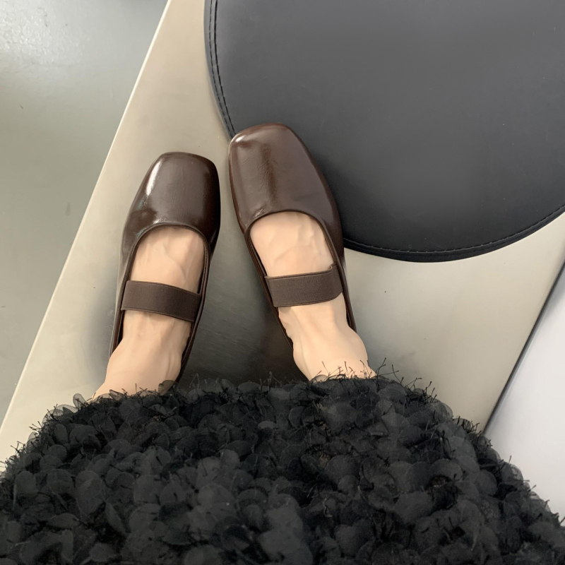 Ženske Mary Jane balerinke s okruglim nosom, PU gornji dio, niski 1–3 cm potpetica, slip-on dizajn