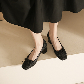 Ženske Mary Jane cipele za banket: kvadratni nos, debeli pet, PU gornji dio, gumena potplat, ulošak od Super Fiber