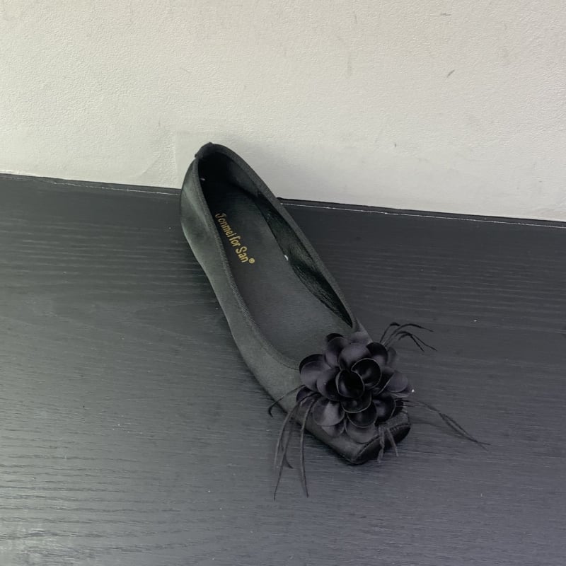 Ženske satin balerinke sa četvrtastim nosom, PU ulošak, gumeni potplat, niska peta