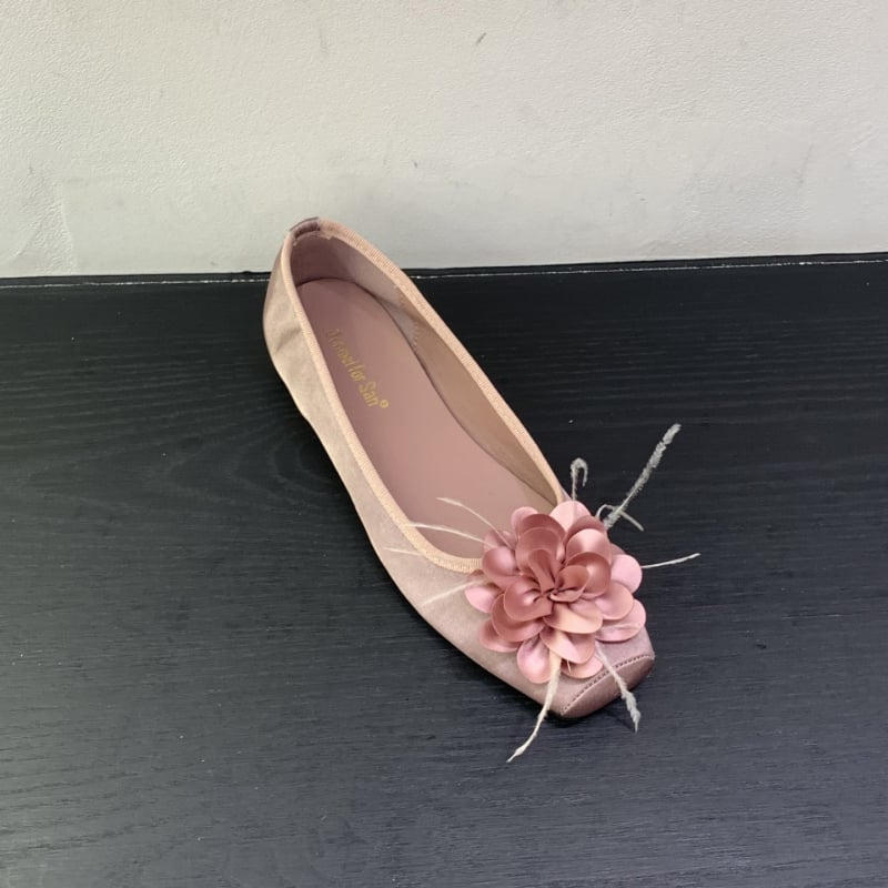 Ženske satin balerinke sa četvrtastim nosom, PU ulošak, gumeni potplat, niska peta