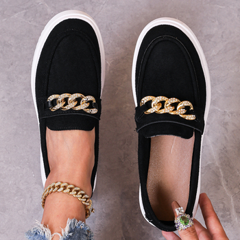 Unisex casual loafer s motivom lubanje, kvadratni nos, mali pet, debeli gumeni potplat