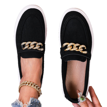 Unisex casual loafer s motivom lubanje, kvadratni nos, mali pet, debeli gumeni potplat