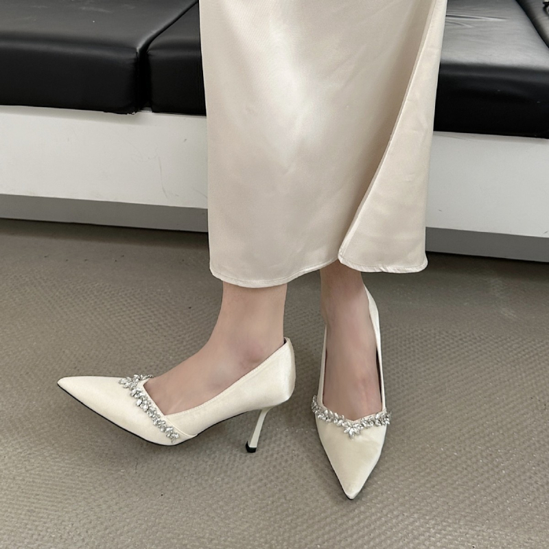 Ženske Mary Jane cipele s oštrim nosom, niski debeli potplat, gumena podrážka, gornji materijal i podstava od Super Fiber, za svakodnevnu upotrebu, ljeto 2025