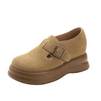 Ženske Birkenstock stil ravne cipele s Velcro kopčom, okrugli vrh, gornji dio od mikrovlaknaste kože, unutarnji mikrovlak, gumeni potplat