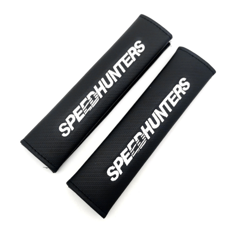 Praktiškos automobilio diržo pečių pagalvėlės su anglies pluošto raštu, universalus priedas, 75 g, su atspausdintu logotipu