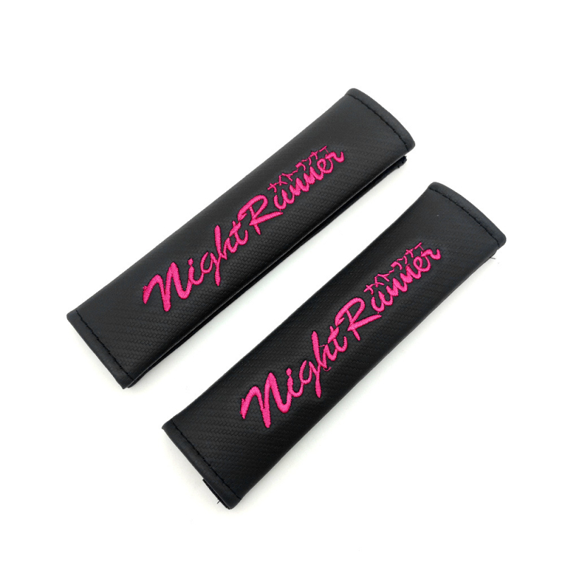 Praktiškos automobilio diržo pečių pagalvėlės su anglies pluošto raštu, universalus priedas, 75 g, su atspausdintu logotipu