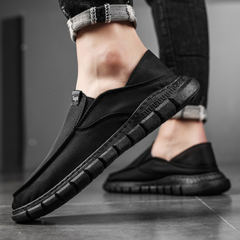 Muške platnene slip-on tenisice, okrugli vrh, injektirana potplat, EVA ulošak, mrežasto unutarnje