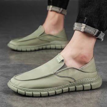 Muške platnene slip-on tenisice, okrugli vrh, injektirana potplat, EVA ulošak, mrežasto unutarnje