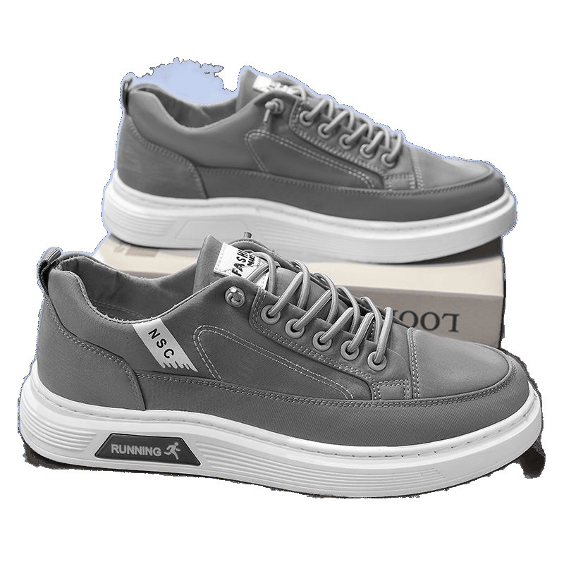 Muške platnene slip-on tenisice s mrežastom unutrašnjošću, okrugli vrh, gornji dio od platna, plastična potplata