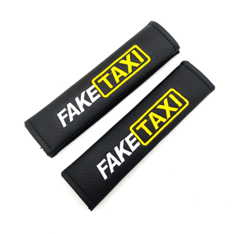 Praktická podložka ramenného pásu pre automobil, karbónová štruktúra, univerzálne príslušenstvo, 75 g, s potlačeným logom