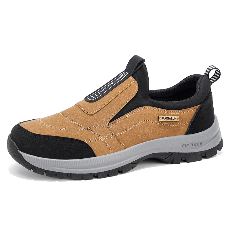 Muške slip-on mokasice, gornji dio od tkanine, PVC potplat, zaobljeni vrh, niski pet 1-3 cm