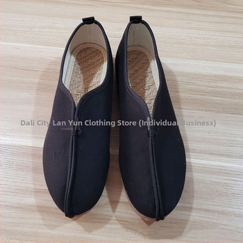 Meeste hingavadad lina jalanõud kanepi sisetaldaga, ümmarguse varba, madal ülemine osa, TPR tallad