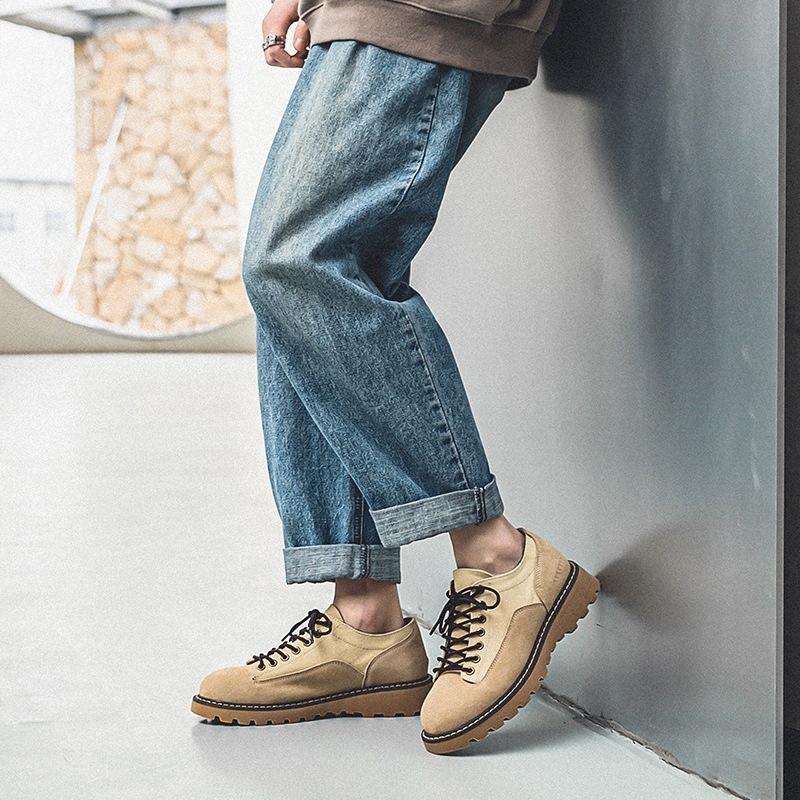 Unisex īsās botas ar augšējo daļu no govs velūra, apaļš purns, bieza klinveida zole, pretslīdēšana, PU zole