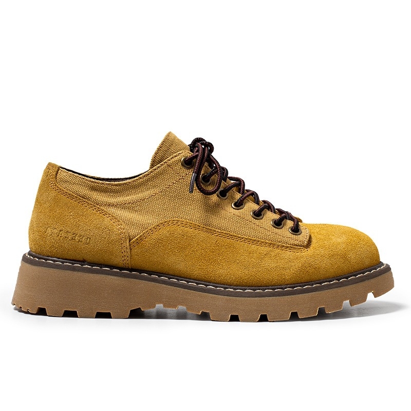 Unisex īsās botas ar augšējo daļu no govs velūra, apaļš purns, bieza klinveida zole, pretslīdēšana, PU zole