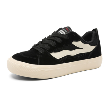 Adidași bărbați cu partea superioară din catifea, vârf rotund, talpă din cauciuc vulcanizat