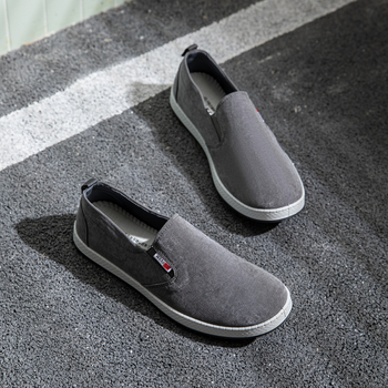 Vīriešu auduma ikdienas apavi, apaļa purngala, zems augšdaļa, gumijas zole, elpojoši