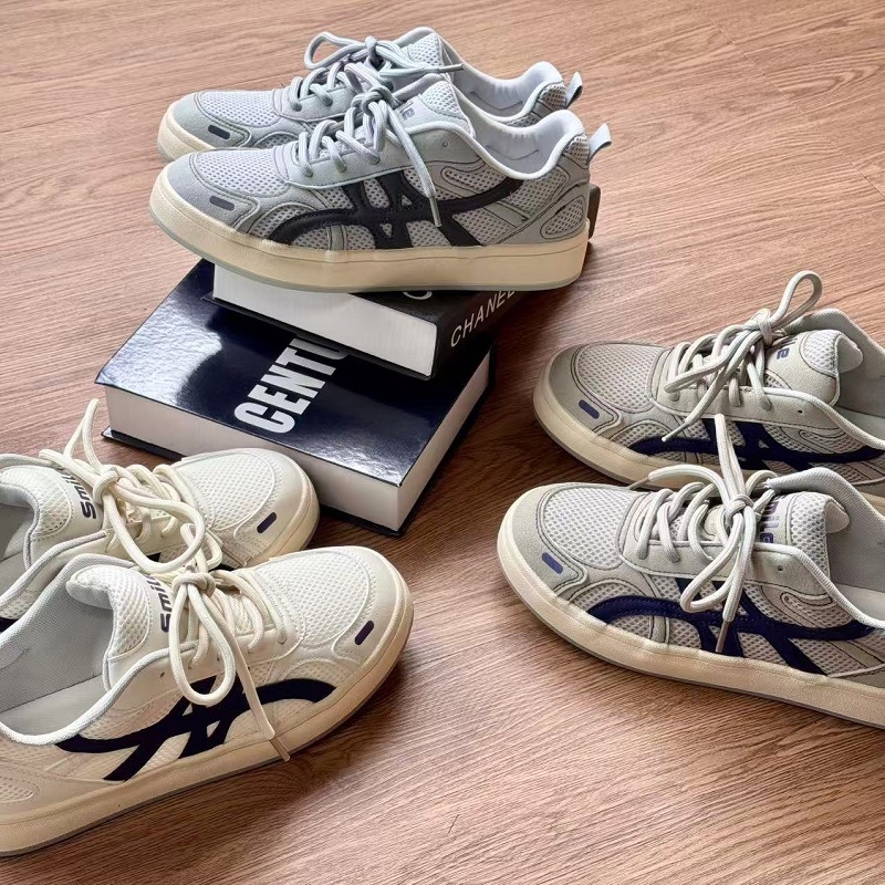 Мъжки платнени обувки — дишаща мрежеста подплата, противохлъзгаща гумена подметка, вулканизирана конструкция, ниско горнище, връзки