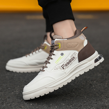 Martin boti pentru bărbați — impermeabile, respirabile, PU partea superioară, înălțime medie, talpă din plastic cu platformă