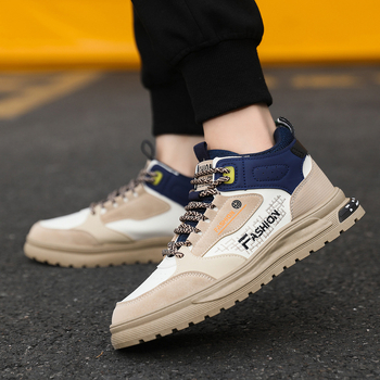 Martin boti pentru bărbați — impermeabile, respirabile, PU partea superioară, înălțime medie, talpă din plastic cu platformă