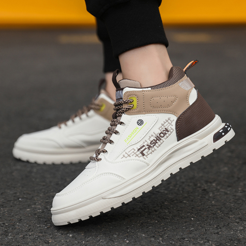 Martin boti pentru bărbați — impermeabile, respirabile, PU partea superioară, înălțime medie, talpă din plastic cu platformă