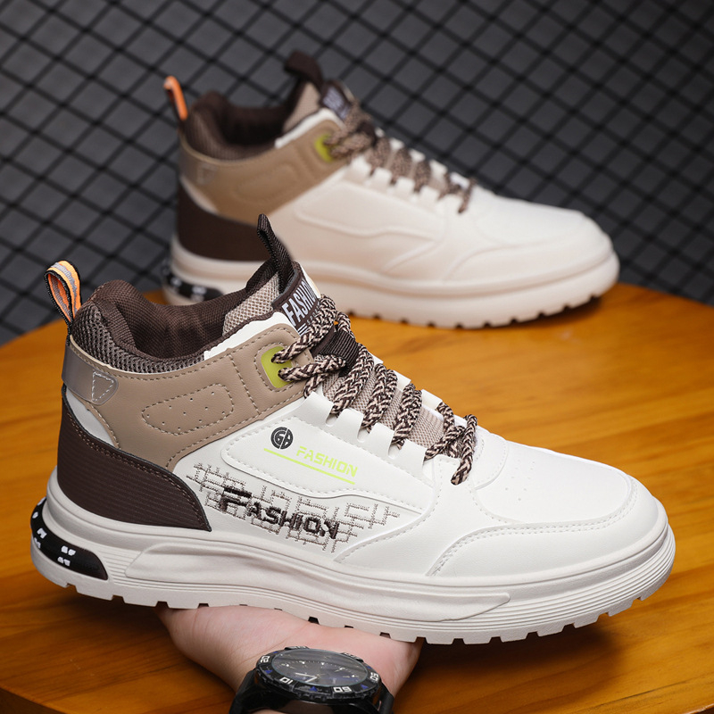 Martin boti pentru bărbați — impermeabile, respirabile, PU partea superioară, înălțime medie, talpă din plastic cu platformă