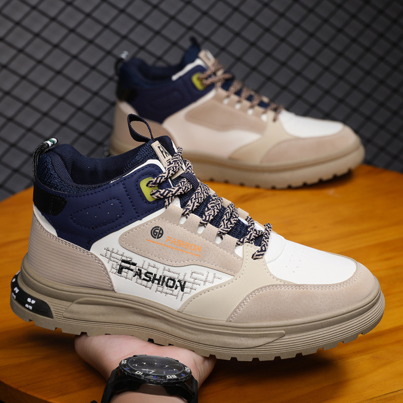 Martin boti pentru bărbați — impermeabile, respirabile, PU partea superioară, înălțime medie, talpă din plastic cu platformă