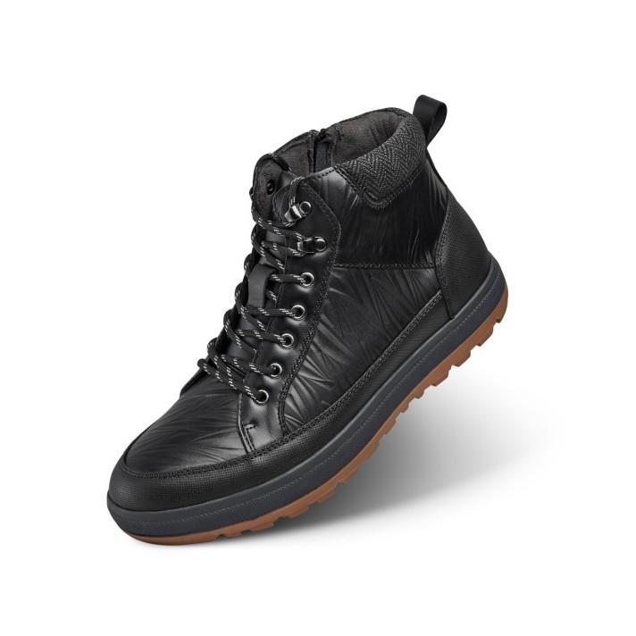 Martin bakancsok férfiaknak, vízálló és lélegzők, felső: első osztályú tehénbőr, talp: marhacsont alapú, talpbetét és bélés: sertésbőrből, középmagas szár, alacsony, vastag sarok