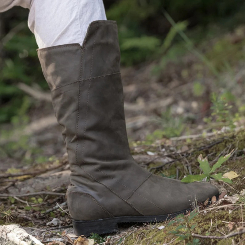 Cizme din piele pentru bărbați, stil retro, vamp PU, cizme romane (Material vamp: PU; Gen: Bărbați; Stil: Retro; Model: Romane)