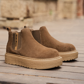 Téli Martin csizmák gumitalppal, középmagas szár, műszőrmés bélés